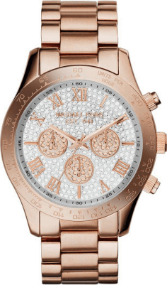 Montre Femme Michael Kors MK5946 Layton - Cadran Argent Brillant & Bracelet Or Rose