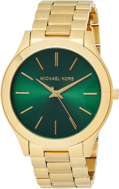 Montre Femme Michael Kors MK3435 - Boîtier Doré, Cadran Vert Émeraude