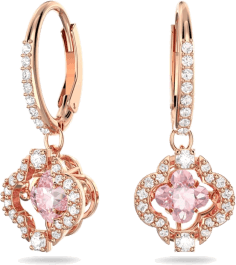 Boucles d'oreilles Swarovski Una 5516477 en plaqué or rose avec cristaux blancs et roses - Pour Femme