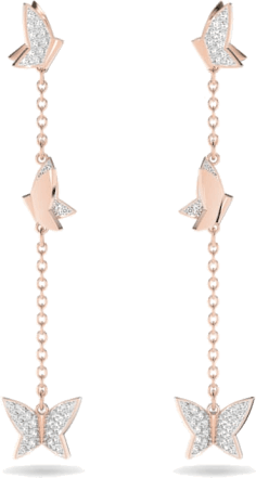 Boucles d'oreilles Swarovski Lilia 5636426 en plaqué or rose avec cristaux blancs pour femme