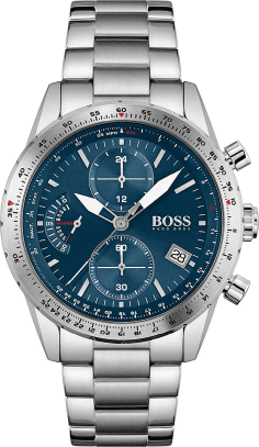 Montre Homme Hugo Boss Pilot Edition 1513850 - Chronographe Cadran Bleu Acier