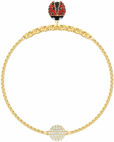 Bracelet Swarovski Remix Ladybug 5466832 plaqué or - Coccinelle porte-bonheur avec cristaux pour Femme