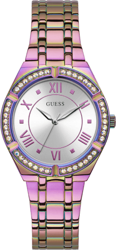Montre Femme Guess Cosmo GW0033L6 Acier Inoxydable Finition Arc-en-ciel avec Cristaux