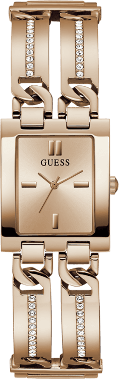 Montre Femme Guess GW0668L3 en Acier Or Rose avec Cadran Carré et Cristaux