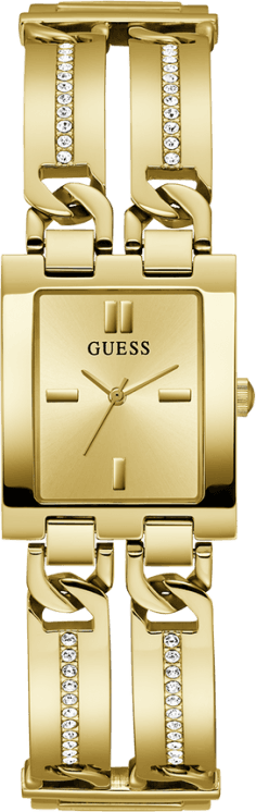 Montre Femme Guess GW0668L2 en Acier Doré à Cadran Carré et Cristaux