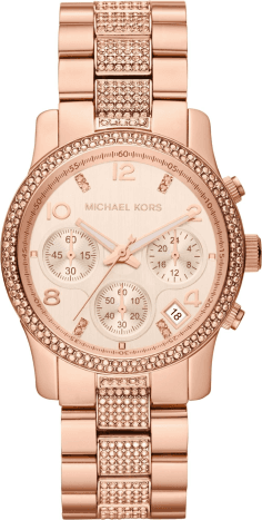 Montre Michael Kors MK5827 Runway Acier Or Rose et Cristaux