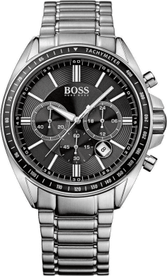 Montre Homme Hugo Boss 1513080 Acier Argenté Cadran Noir